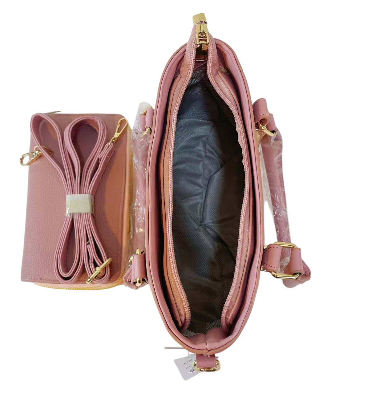 Daily Essential Handbag with Wallet: Green