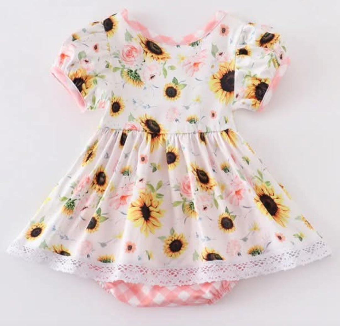 Sunflower & Roses Romper 3mos