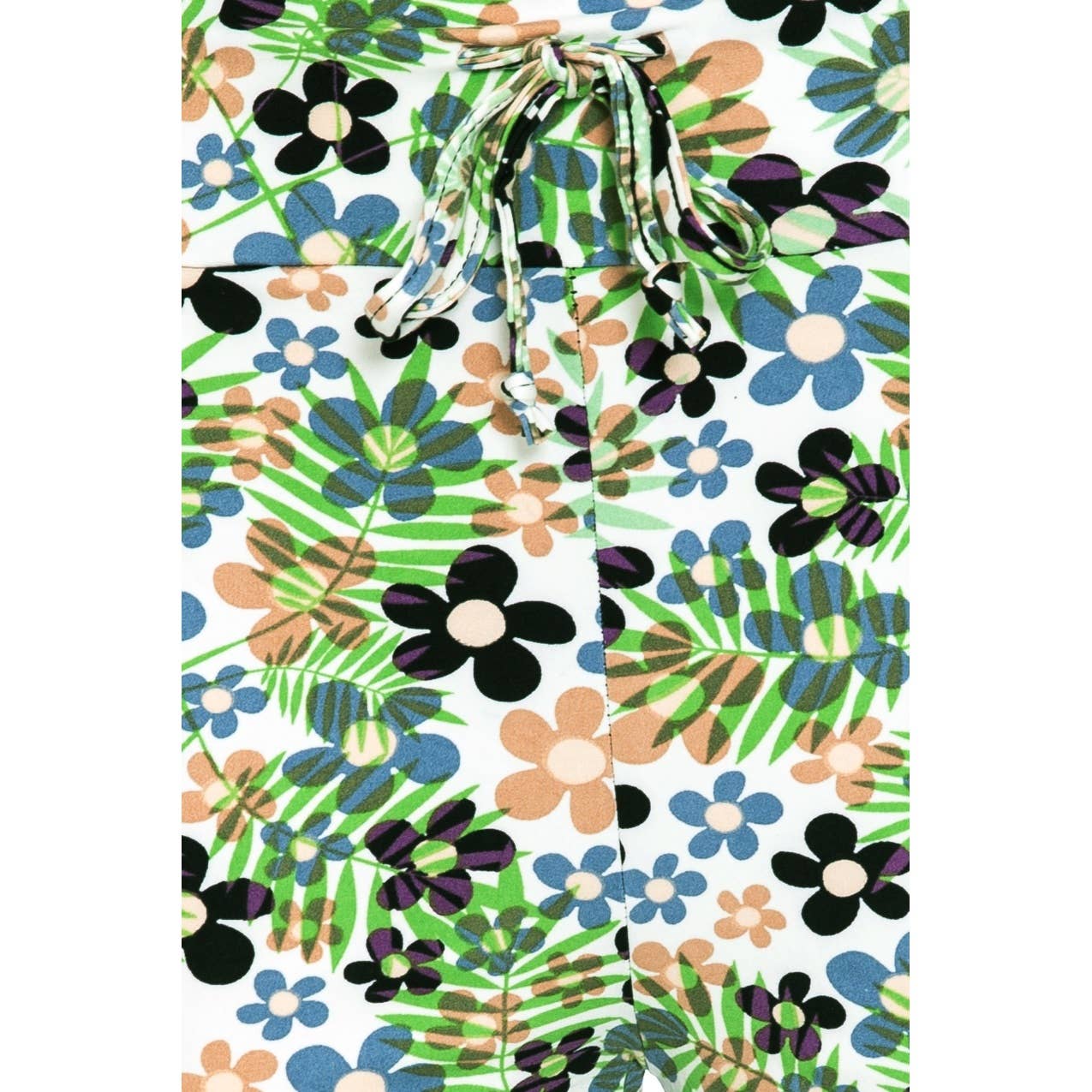 Buttery Soft Print Lounge Pants with Drawstring Flowers