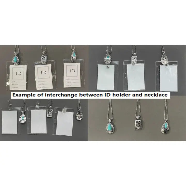 Tree of Life Tri-Tone Square Lanyards Id Holder & Nk