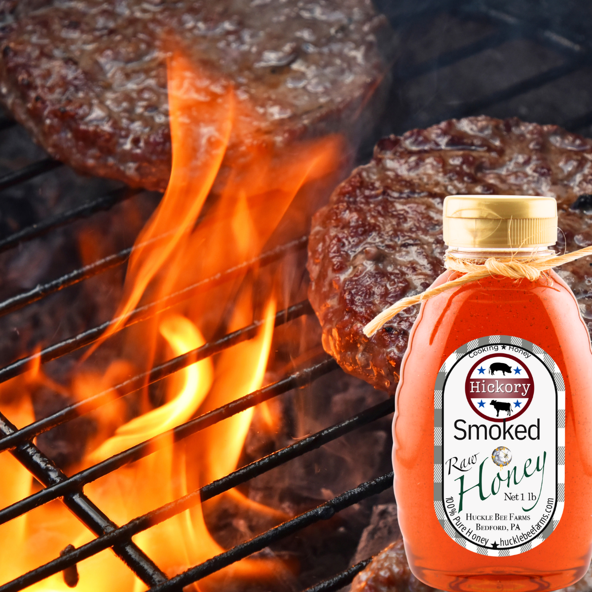 Hickory Smoked Infused Raw Honey: 1 LB