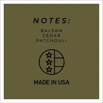 Balsam and Cedar fragrance notes: balsam, cedar and patchouli