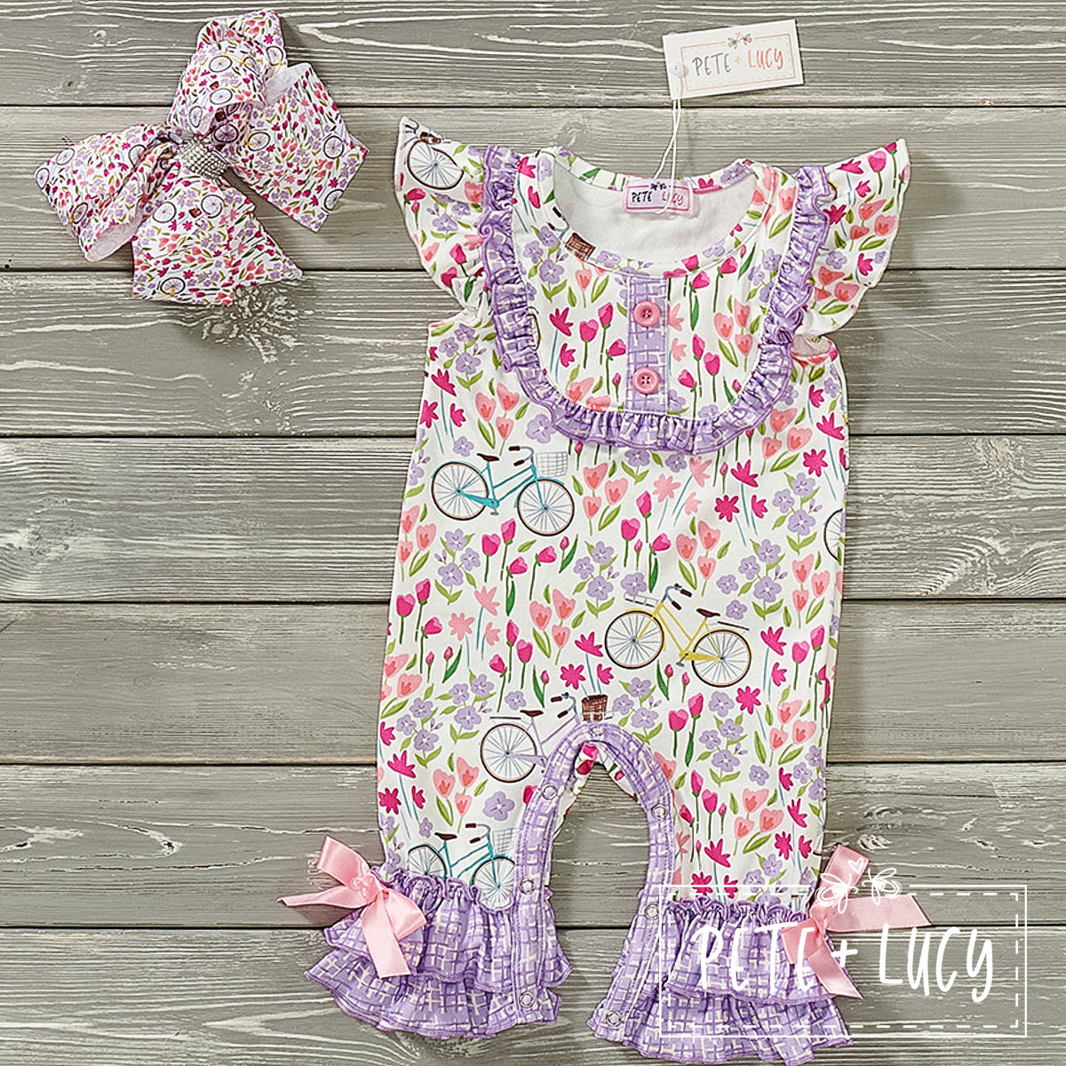 Betty's Bicycle Romper 9-12 mos
