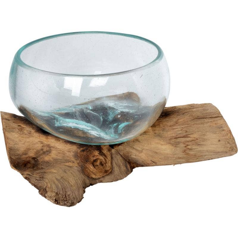 BOWL 5" MOLTEN GLASS