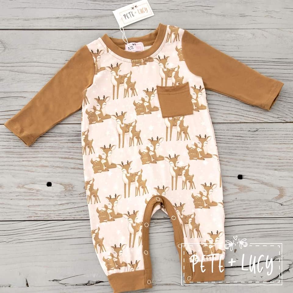 Deer and Stars Romper 12-18mos