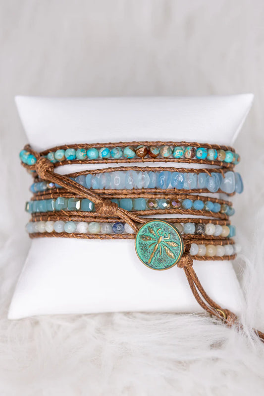 Heart Charm Vegan Leather Wrap Bracelet, photo 2 of 2