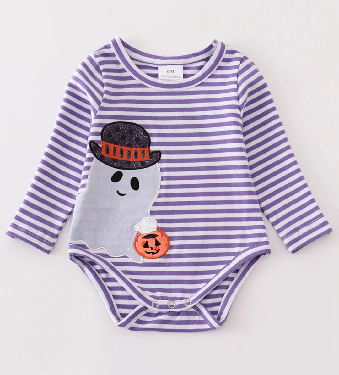 Ghost Pumpkin Romper 6 moths