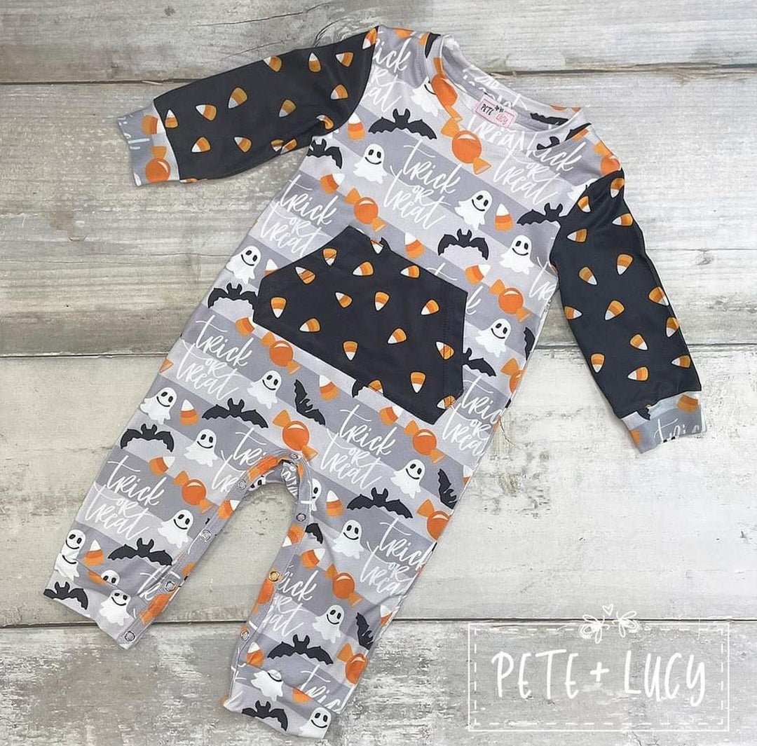 Trick or Treat Boy Romper 18-24 mos
