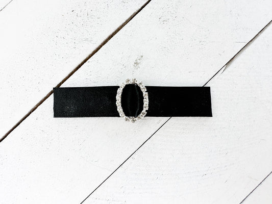 KardiKlips Cinch Clip - Black Leather & Rhinestones, photo 2 of 5