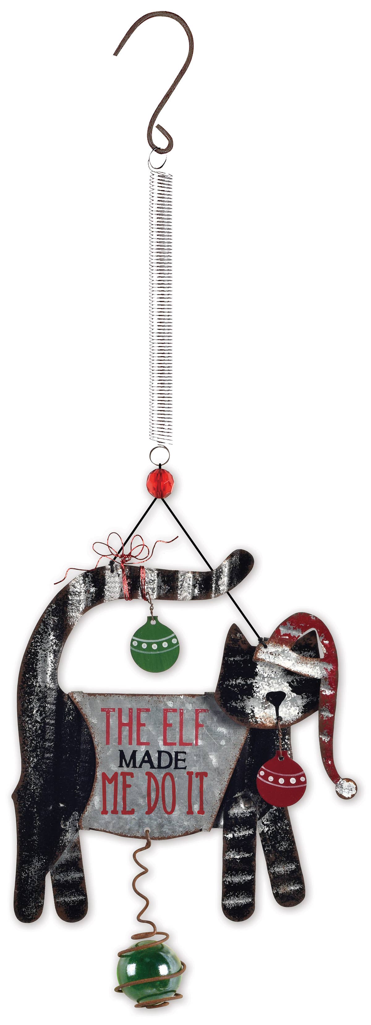 Christmas cat bouncy on a springy wire