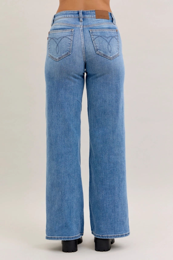 Mid Rise Retro Wide Leg