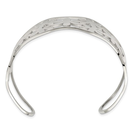 Stainless Steel Flowers Cuff Bangle, photo 2 of 3