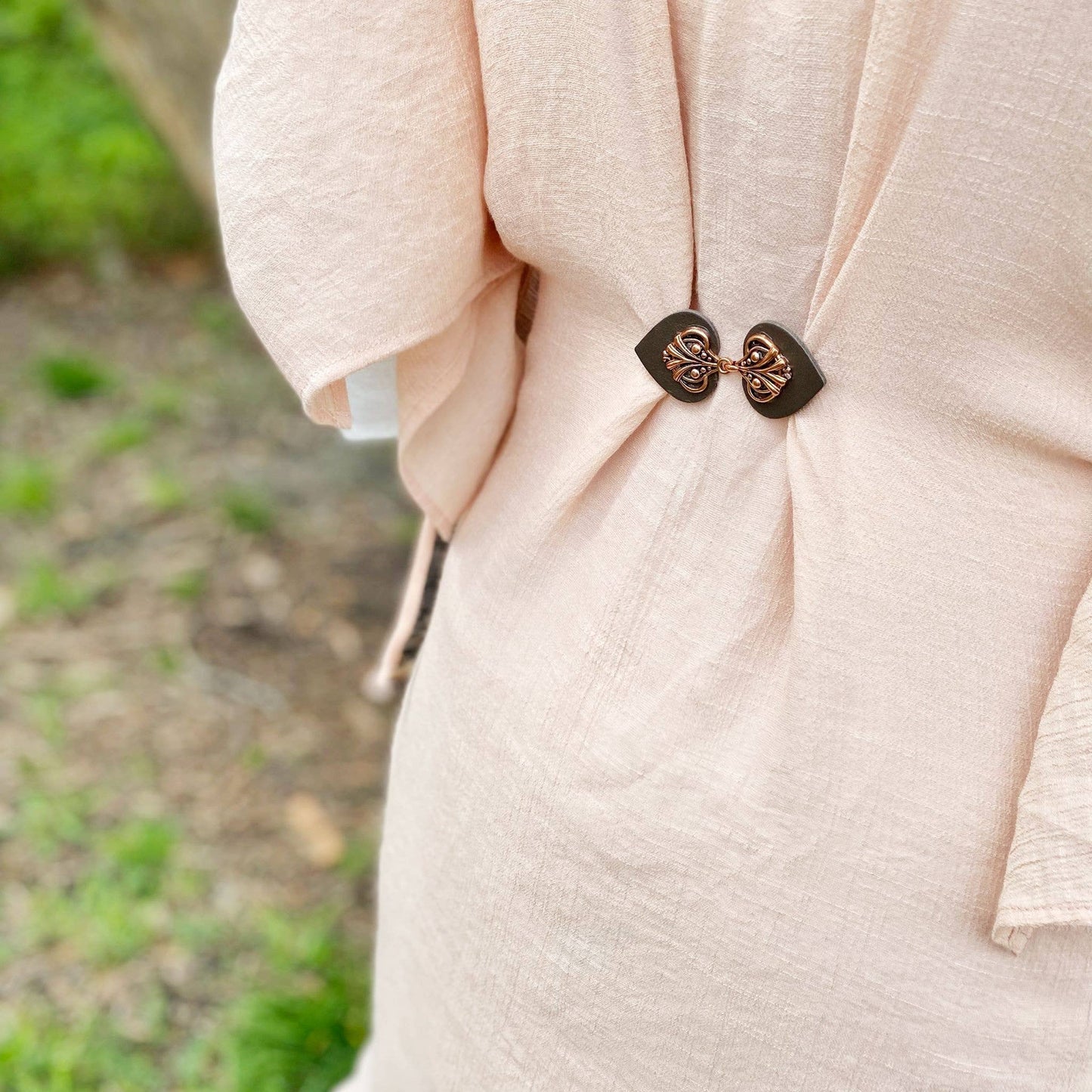 KardiKlips Leather Clothing Cinch Clip - Copper & Dark Gray, photo 6 of 6