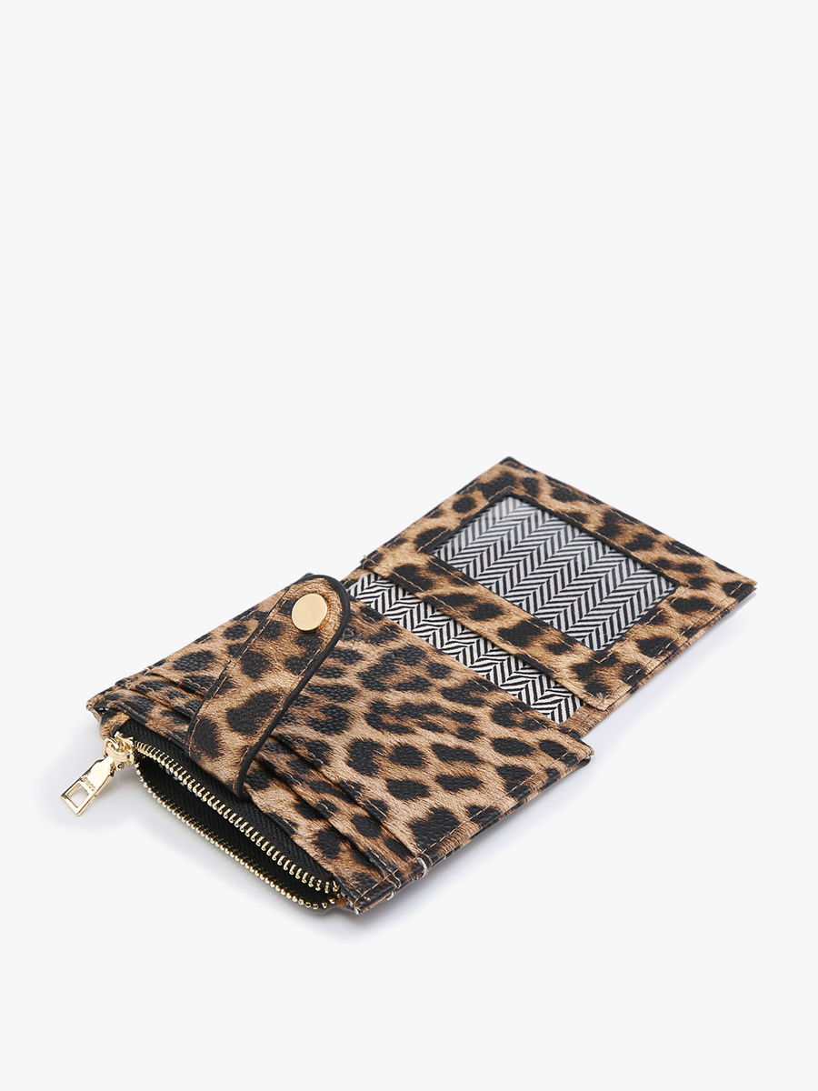 Sam Mini Snap Wallet/Card Holder: Cheetah-Red