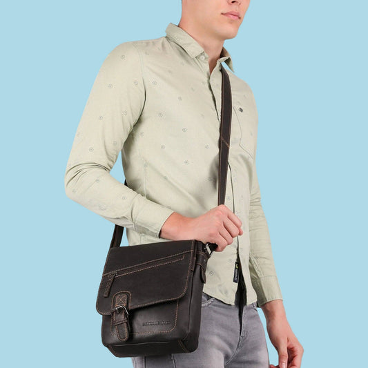 Dallas Leather Crossbody Bag - Brown Unisex, photo 2 of 8