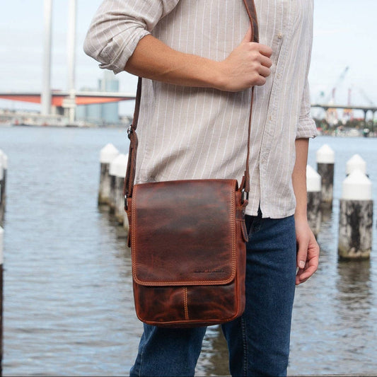 Halifax Full-Grain Leather Crossbody Bag - Chestnut, photo 2 of 11