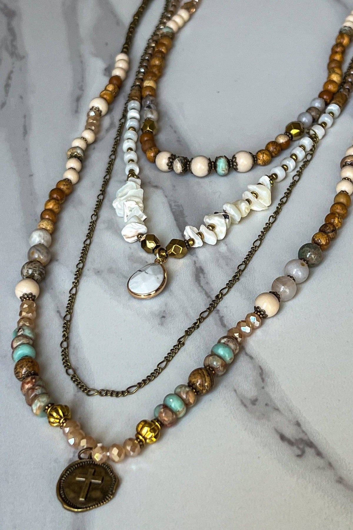 Kiara 4-Layer Beaded Necklace, photo 4 of 4