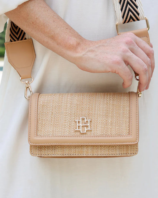 Maverick Straw Crossbody Bag - Natural Tan, photo 2 of 5