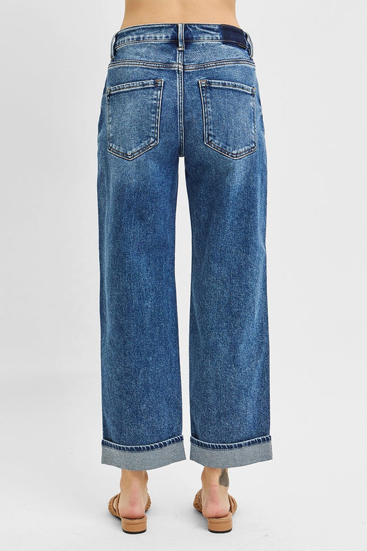 Mid Rise Boyfriend Cuffed Ankle Jeans, photo 2 of 2