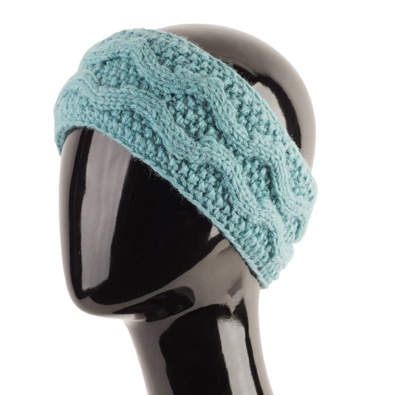 Nepali Fleece-Lined Wool Headband - Black, photo 6 of 6