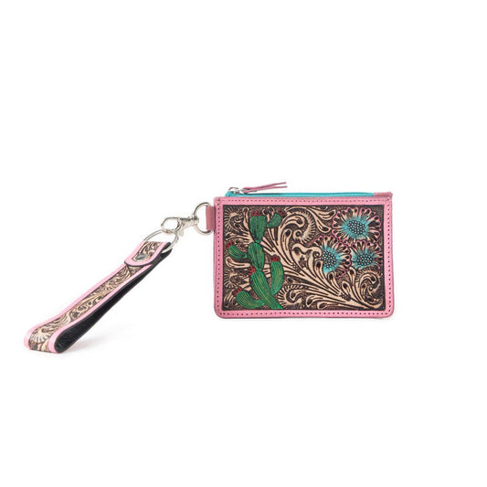 Pride of Prickly Pears Western Card Holder - Pink, genuine leather, photo 2 of 5