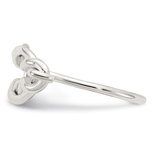 Sterling Silver Double Fancy Knot Ring - Size 7, photo 2 of 3