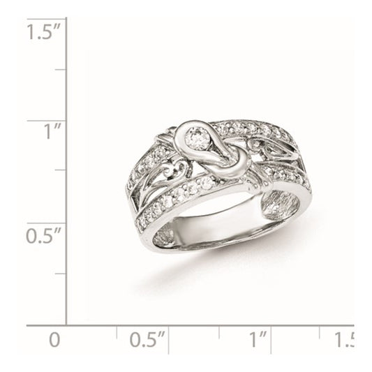 Sterling Silver CZ Ring - Size 6, photo 2 of 3
