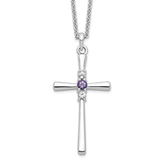 Survivor Collection sterling silver faith cross necklace, photo 3 of 3