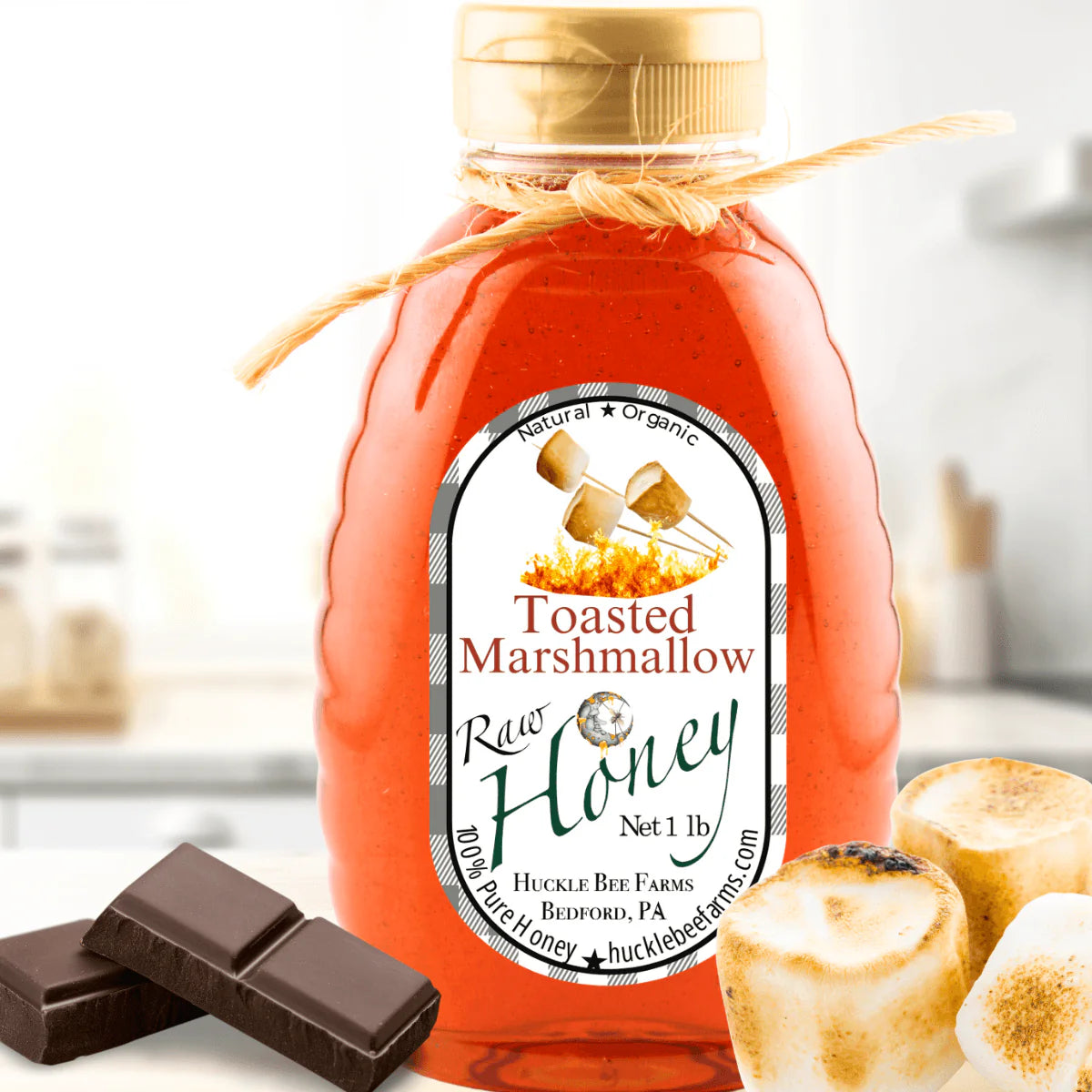 Toasted Marshmallow Flavored Honey 1lb Bottle