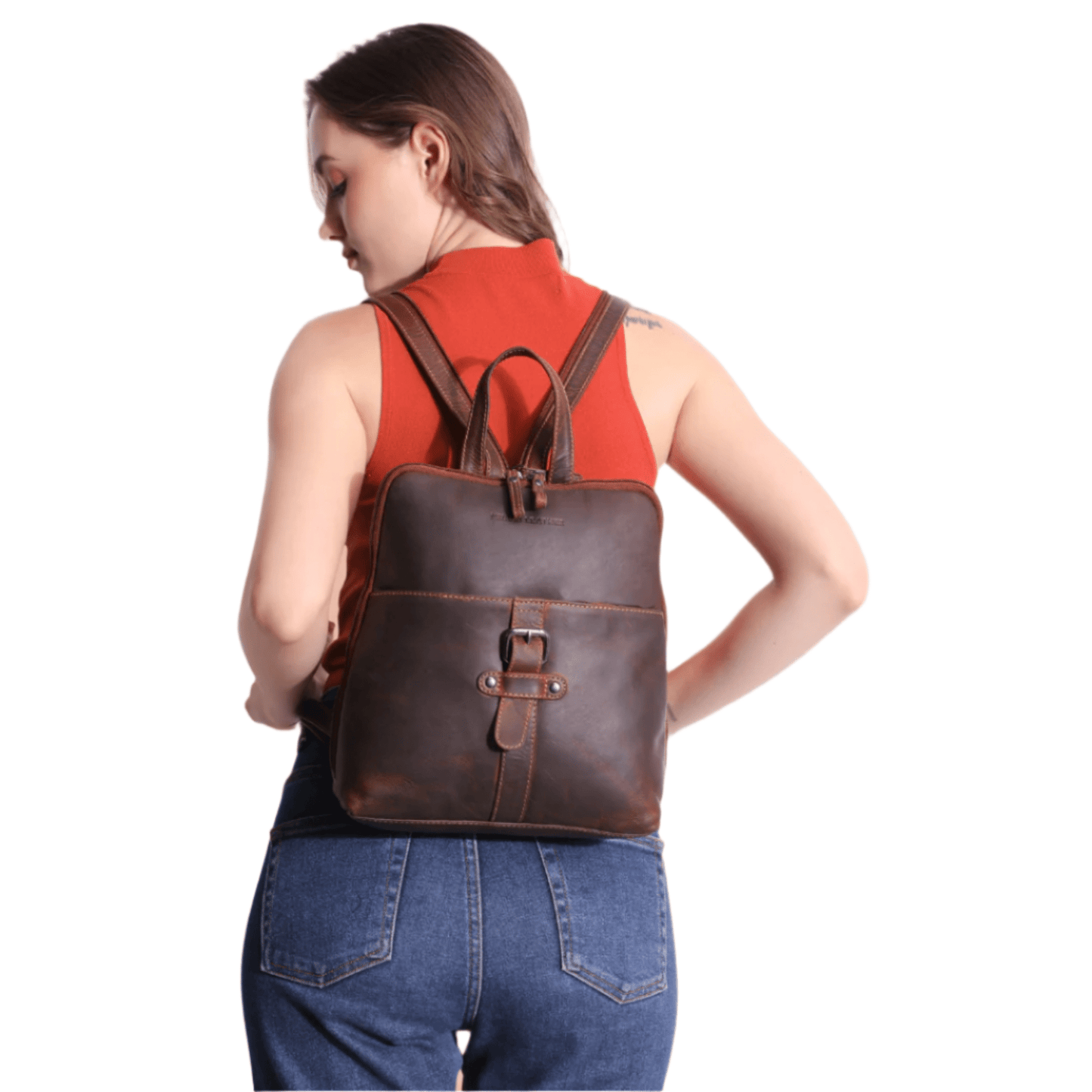 Isla Leather Backpack – Women – Brown