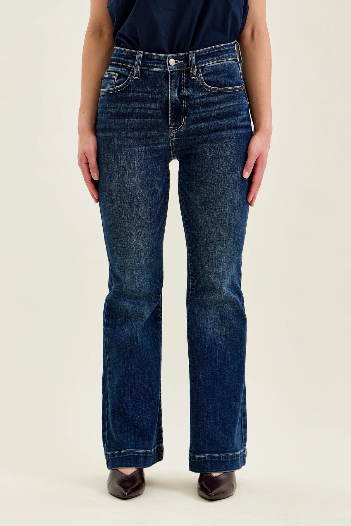 Judy Blue Petite Trouser Flare - Dark