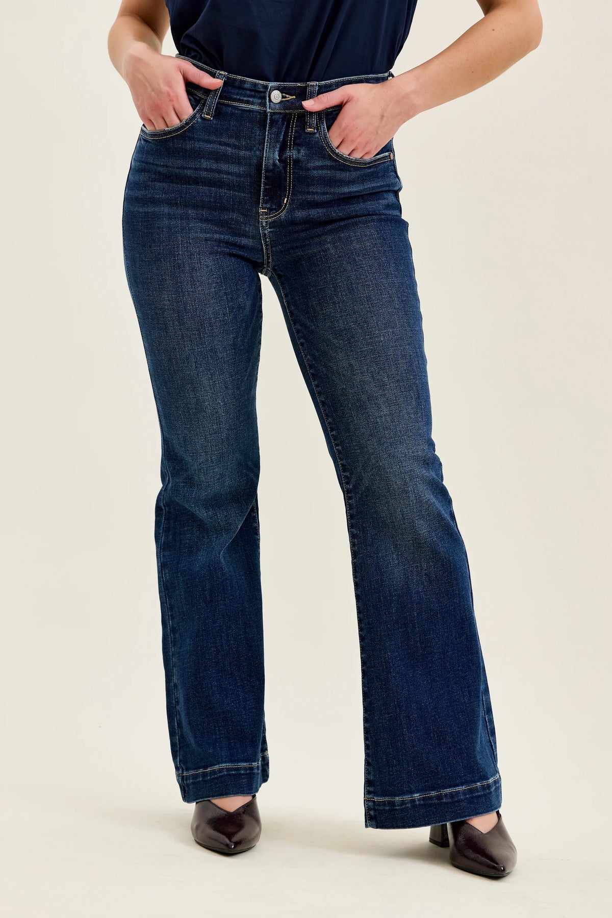 Judy Blue Petite Trouser Flare - Dark