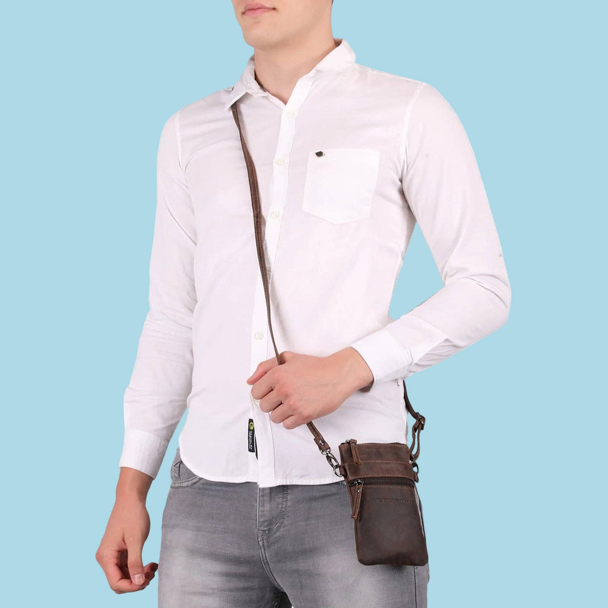 Ashford Leather Sling Bag – Unisex – Brown
