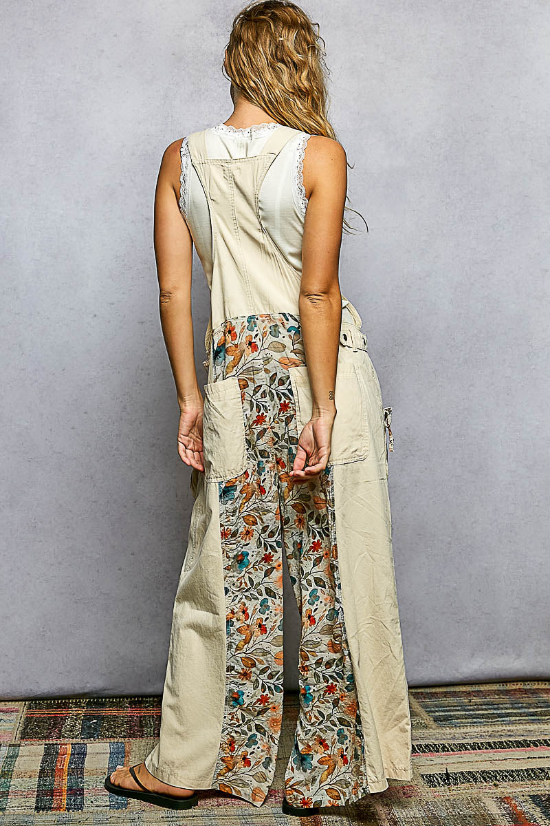 Straight Fit Twill Overall - Natural