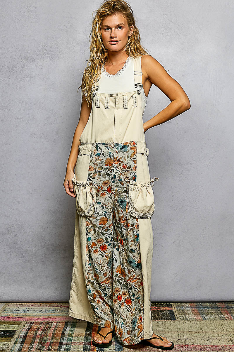 Straight Fit Twill Overall - Natural