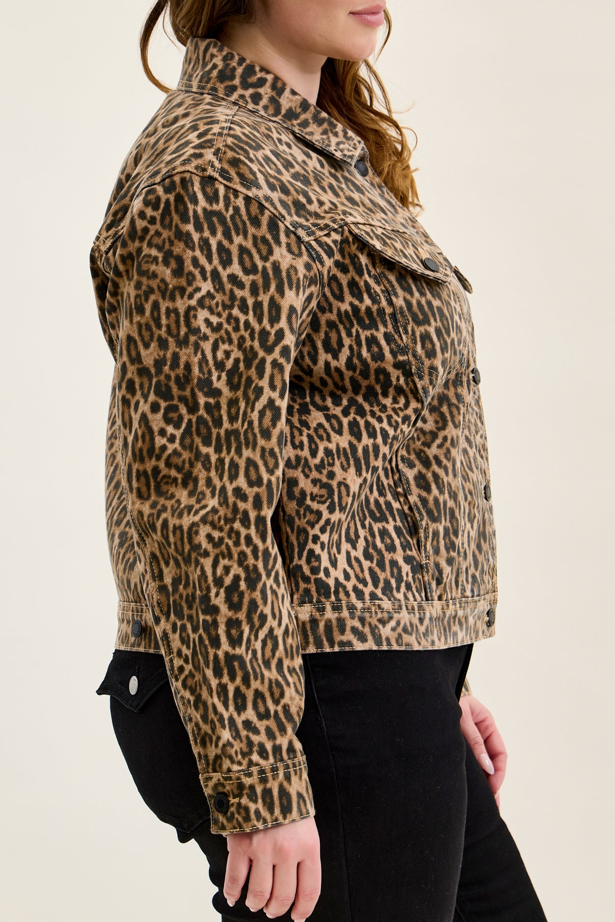 Judy Blue Rigid Magic CICLY Leopard Jacket - Plus Size