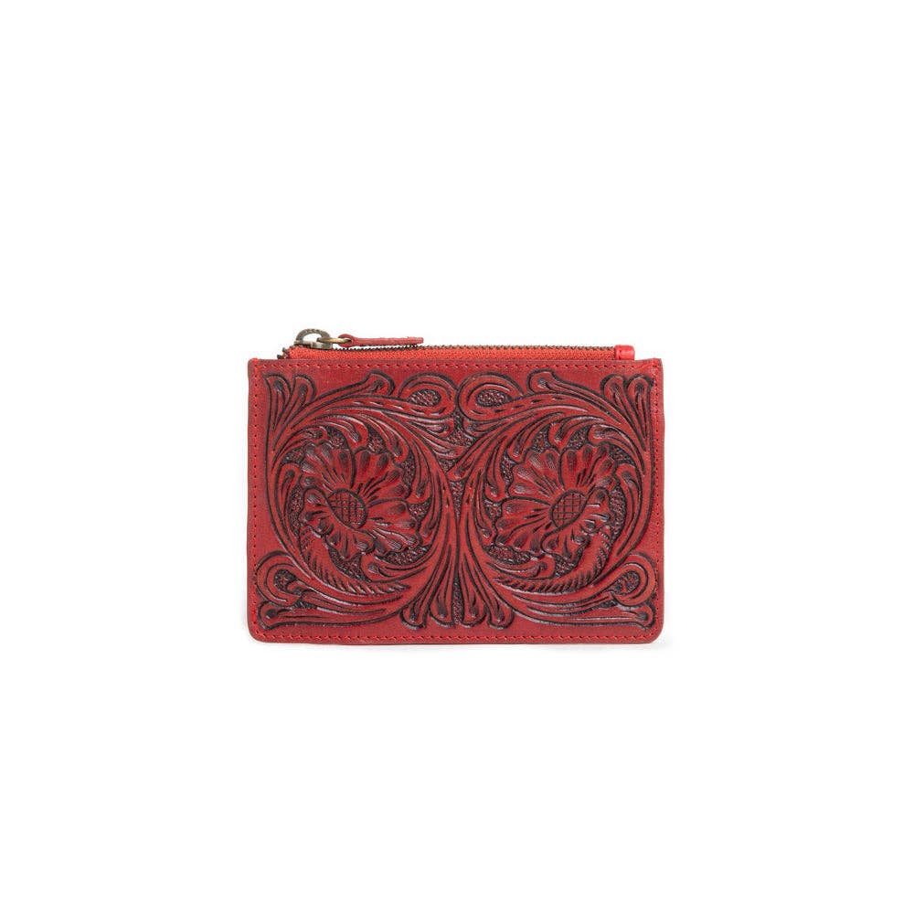 Bloom on the Range Credit Card Wallet:  Scarlet