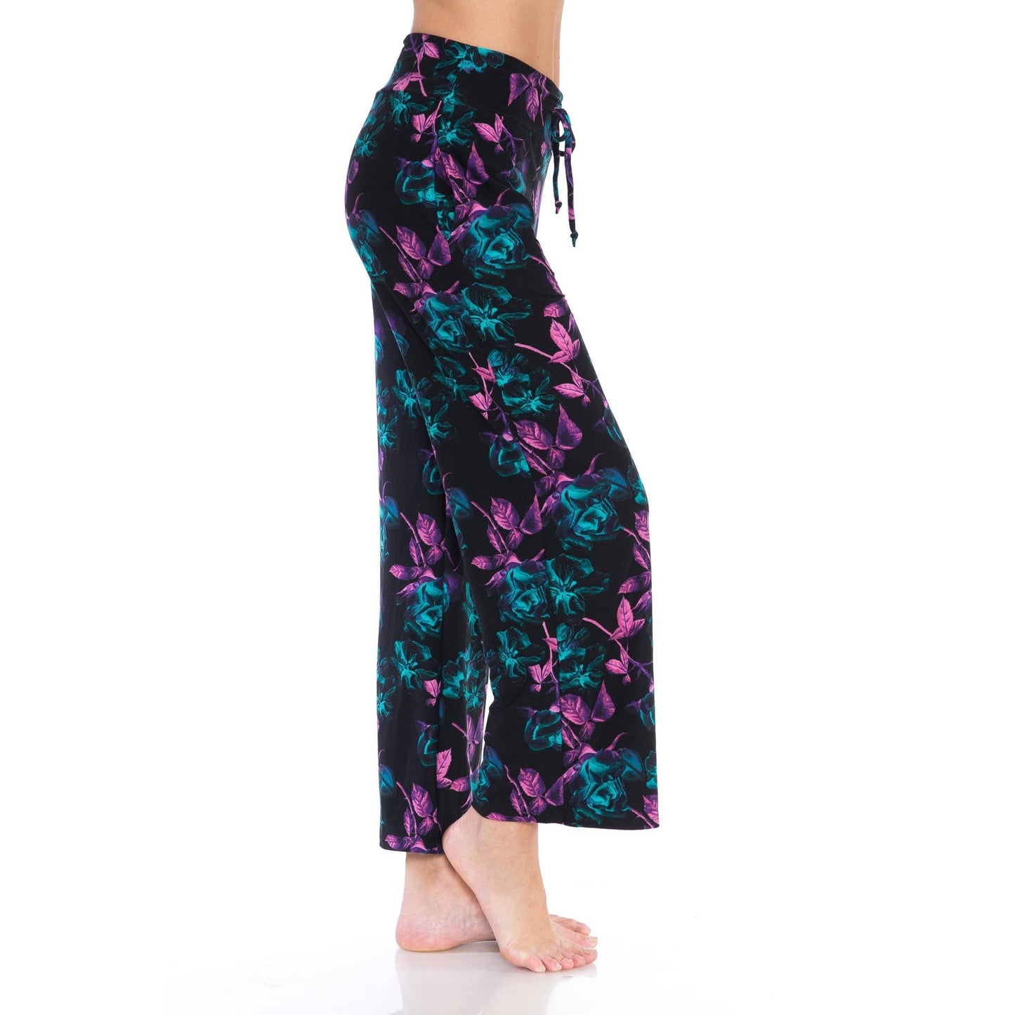 Buttery Soft Print Pajama Pants with Drawstring: MULTI