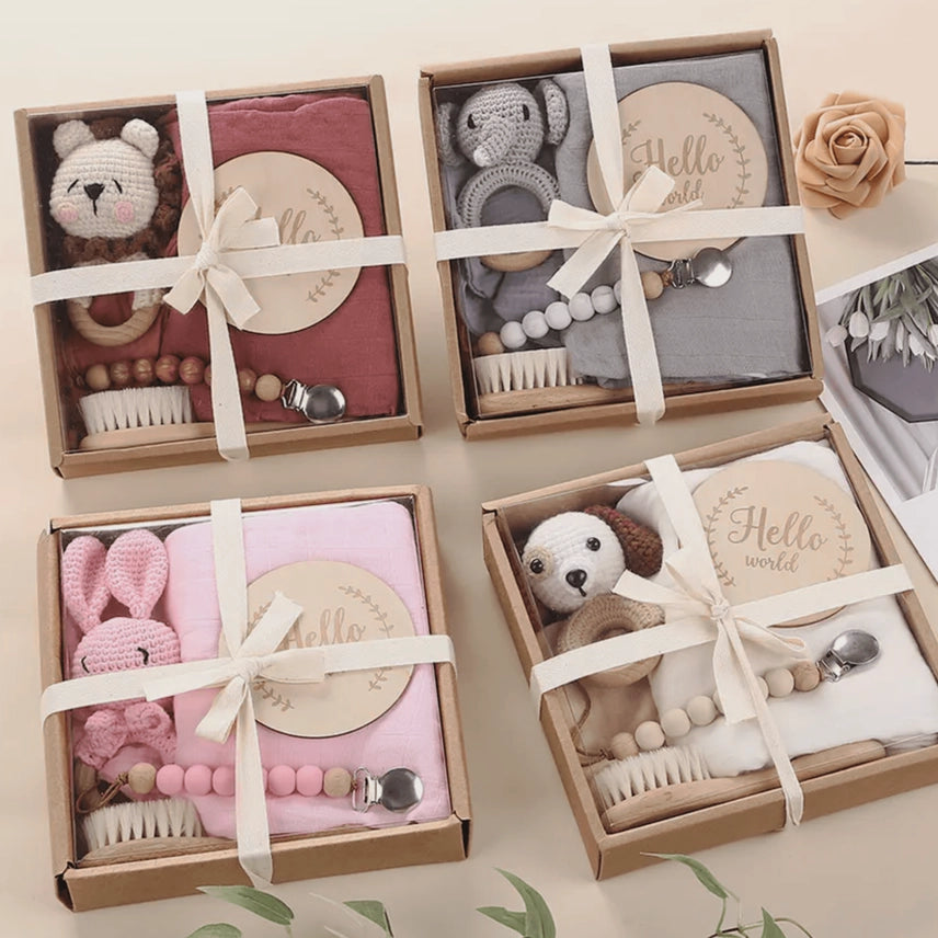 Welcome Baby Gift Box - Charming 6-Piece Set For Newborns