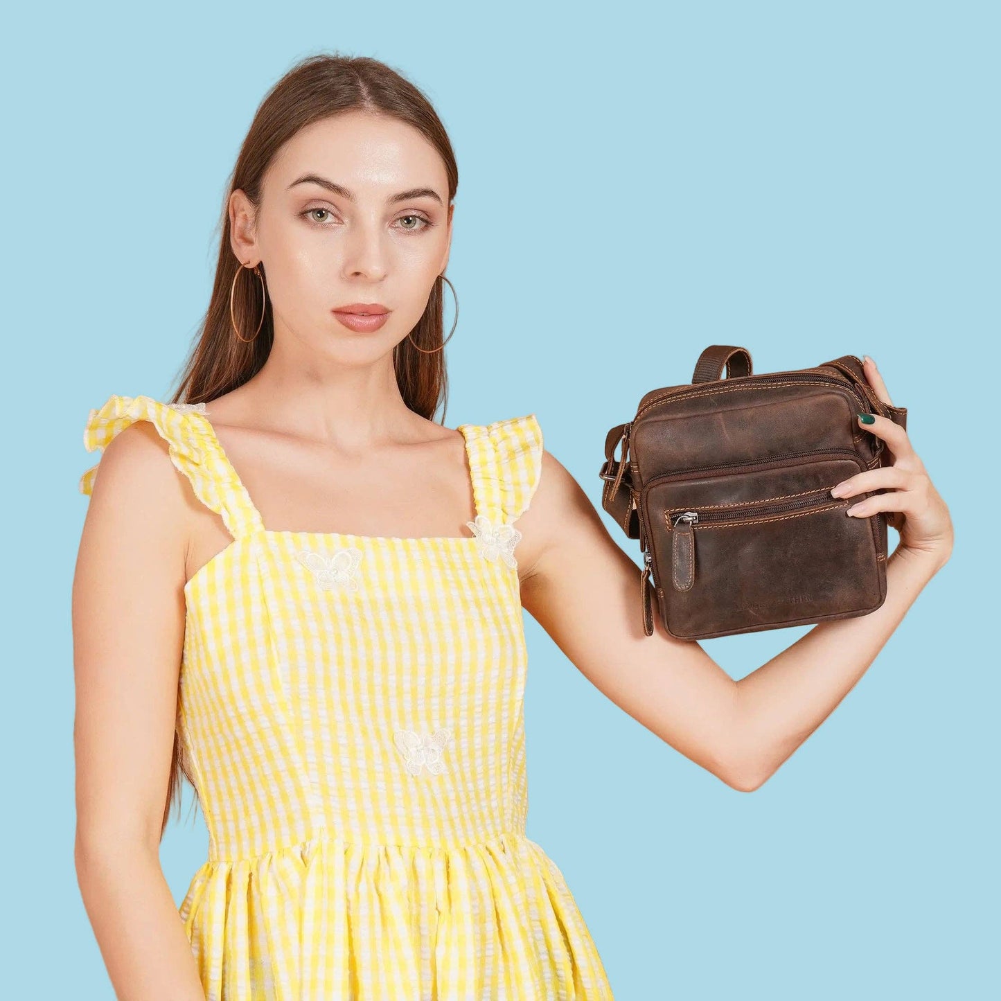 Cove Leather Crossbody Bag – Unisex – Brown