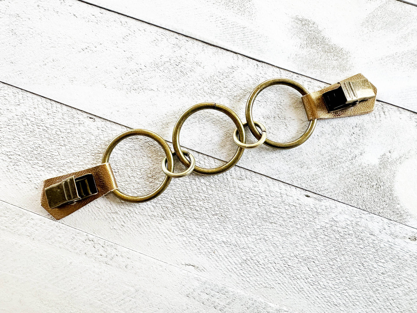 Bronze Rings Cinch Clip for Clothes, Belt Alternative: Gold