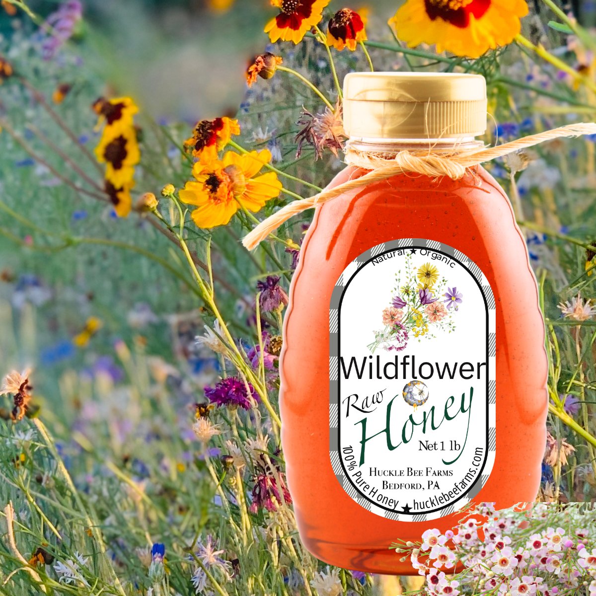 100% Pure Raw Wildflower Honey