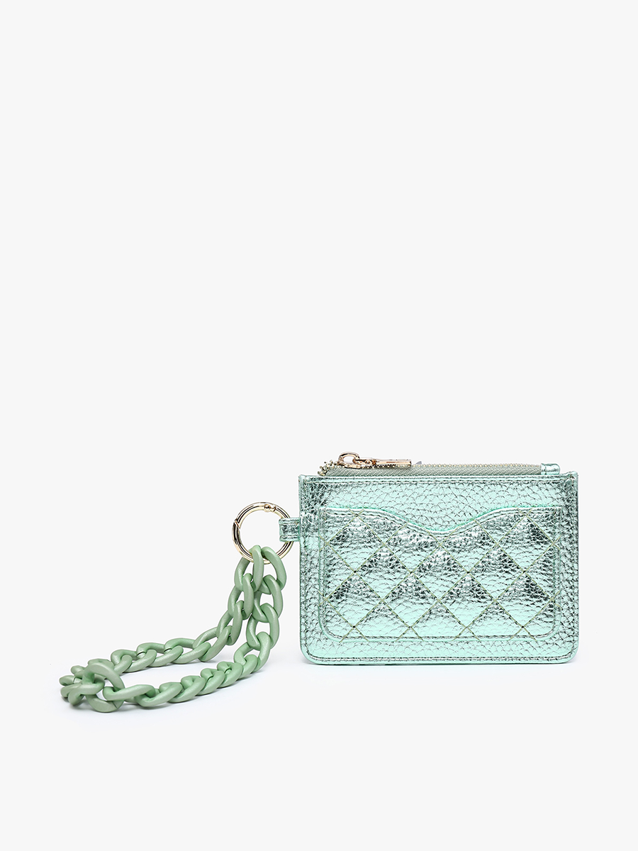 Rhodes Quilted Wallet w/ Chain Bangle: Cupid