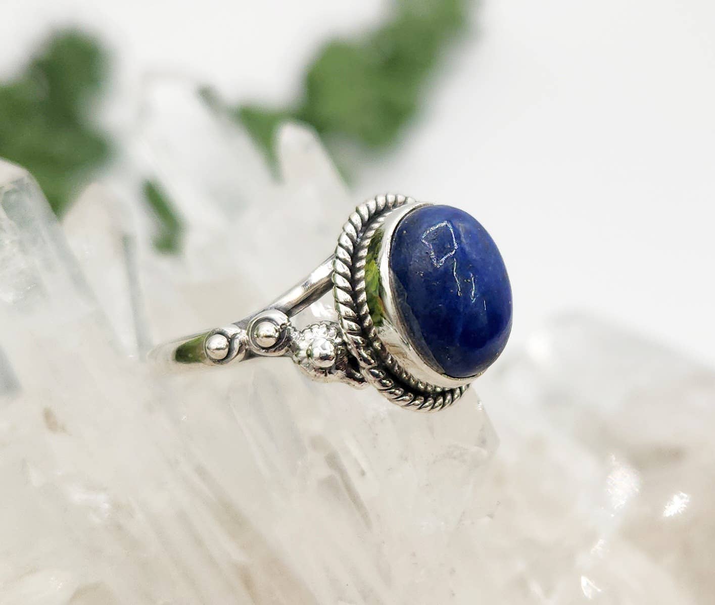 Lapis Lazuli Gemstone Sterling Silver (925) Ring Size 8