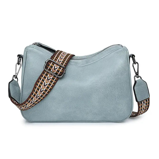 Retro Commuting Shoulder Bag ~ Blue