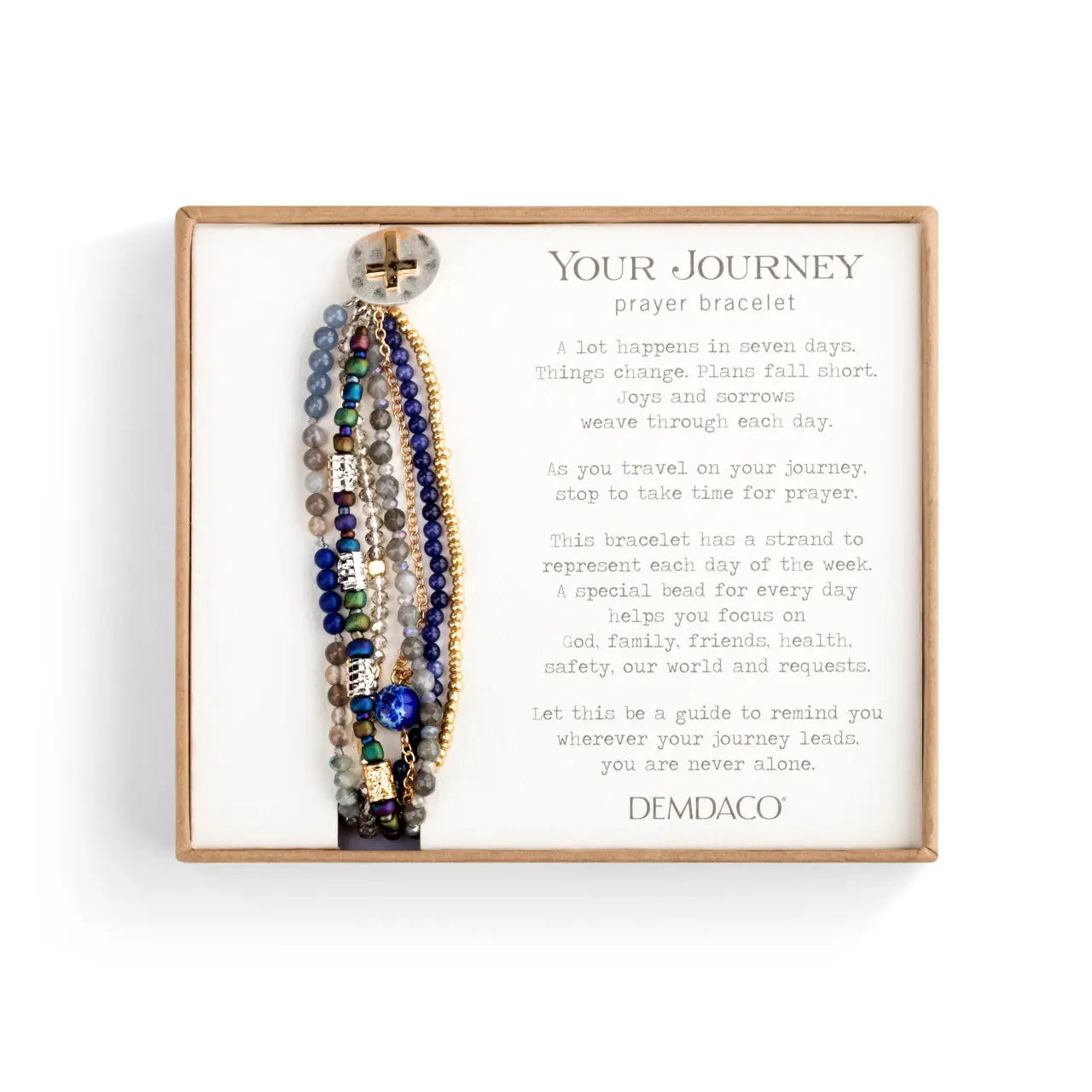 Beaded Prayer Bracelet - Indigo