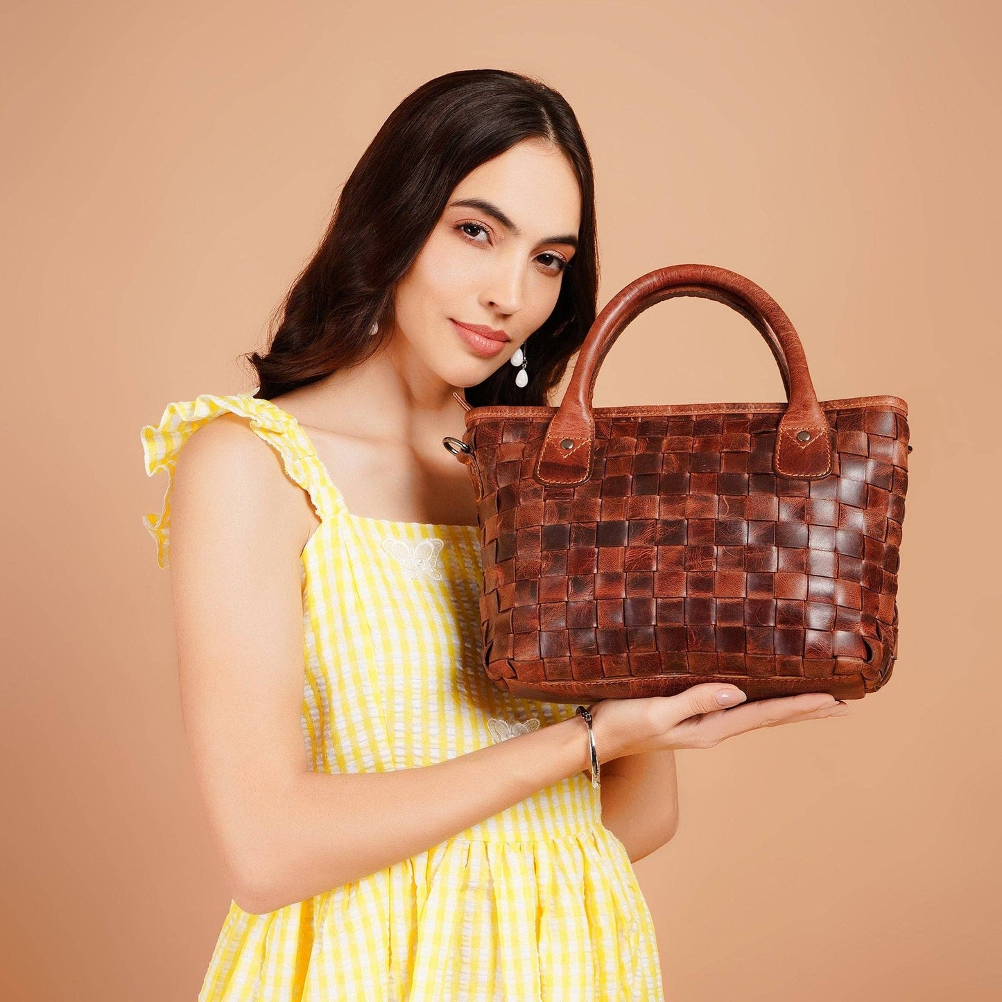 Florence Leather Tote Bag – Women – Chestnut