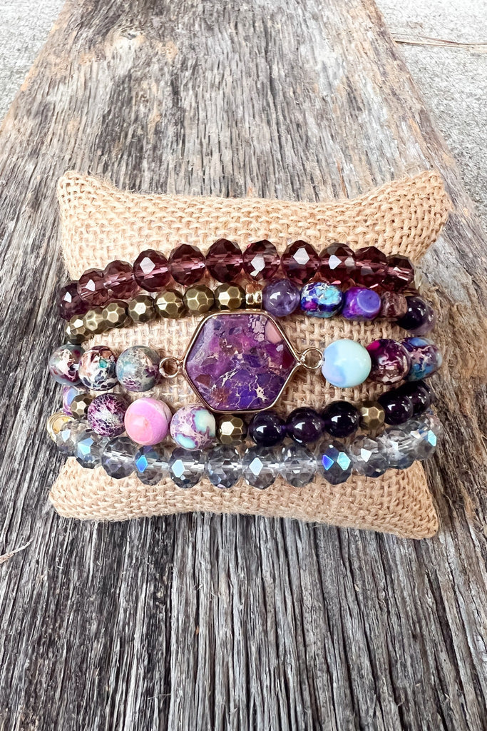 Janet Bracelet Stack Purple