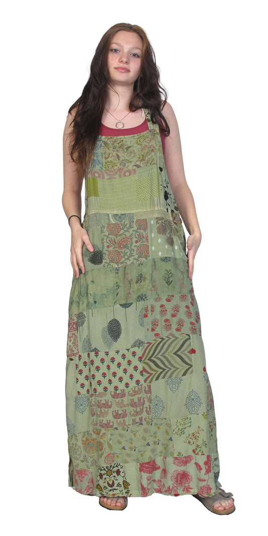 Patchwork Dress: Moss
