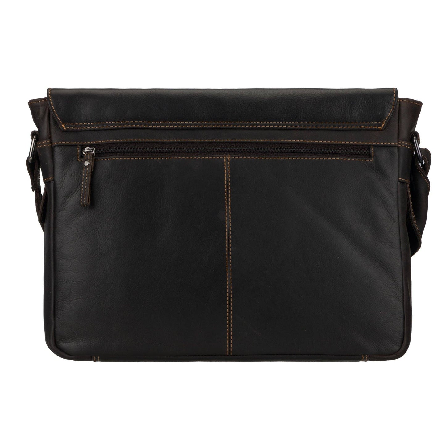 Chicago Leather Messenger Bag 14" – Unisex – Brown